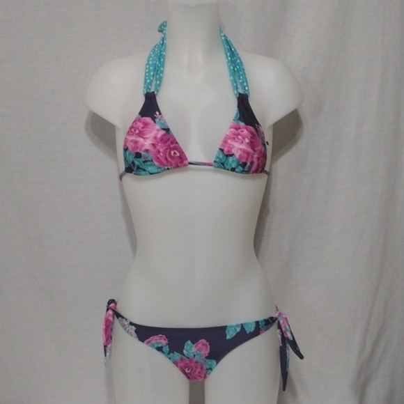 NWT VIX Paula Hermanny Floral Teeny Triangle 2 Piece Bikini Swimsuit Set Small - Picture 2 of 16